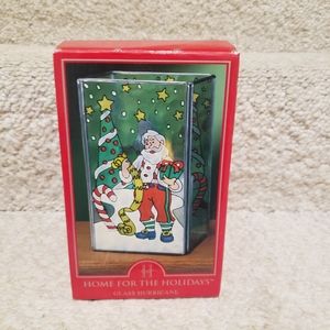 NWT Vintage Home For The Holidays Christmas Hurricane Decor